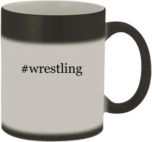 #wrestling - 11oz Hashtag Magic Color Changing Mug, Matte Black