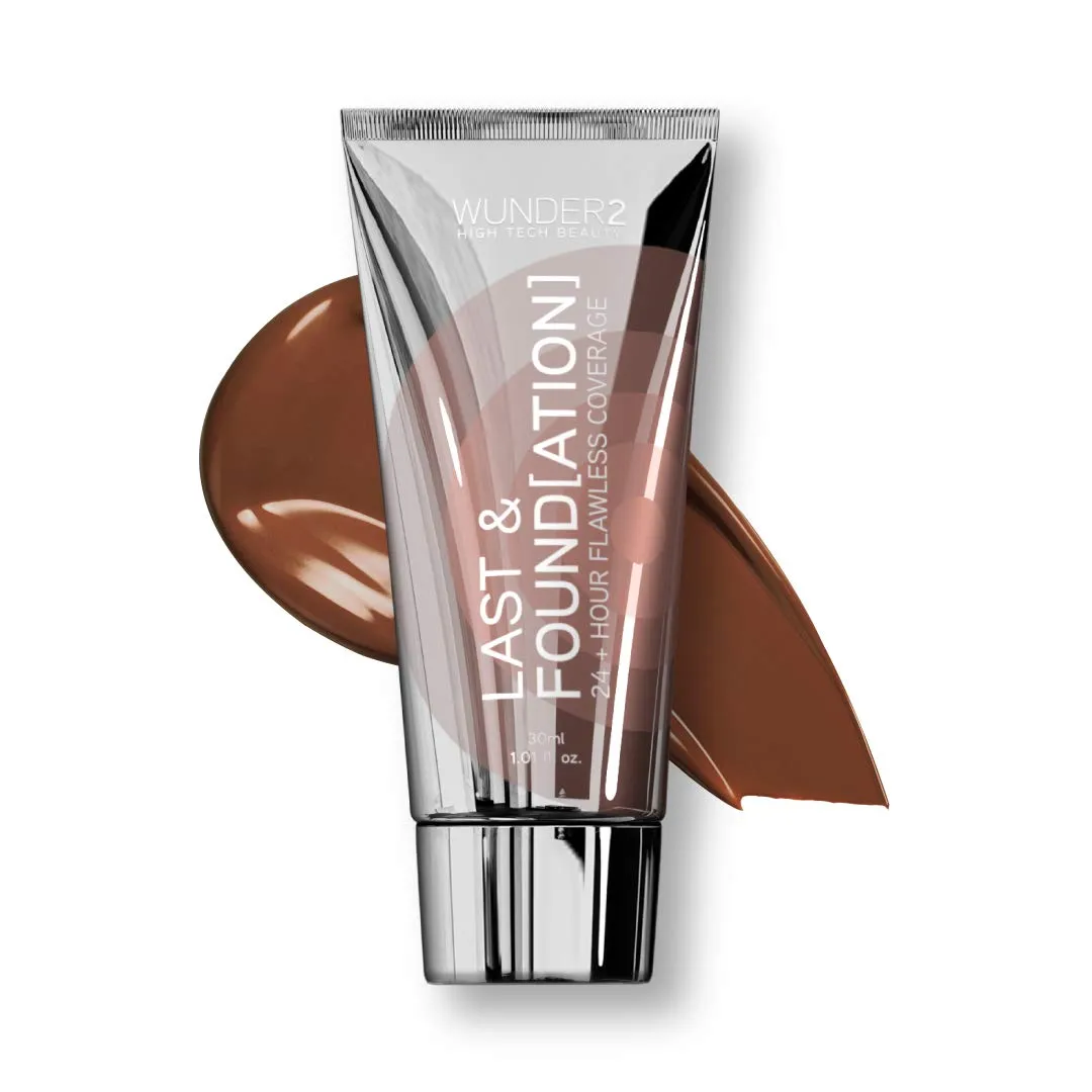 WUNDERBROW Full Coverage Foundation, Last & Found[ation] – Buildable Full Coverage Liquid Foundation For 24  Hours Wear – Long Lasting, Waterproof, Espresso