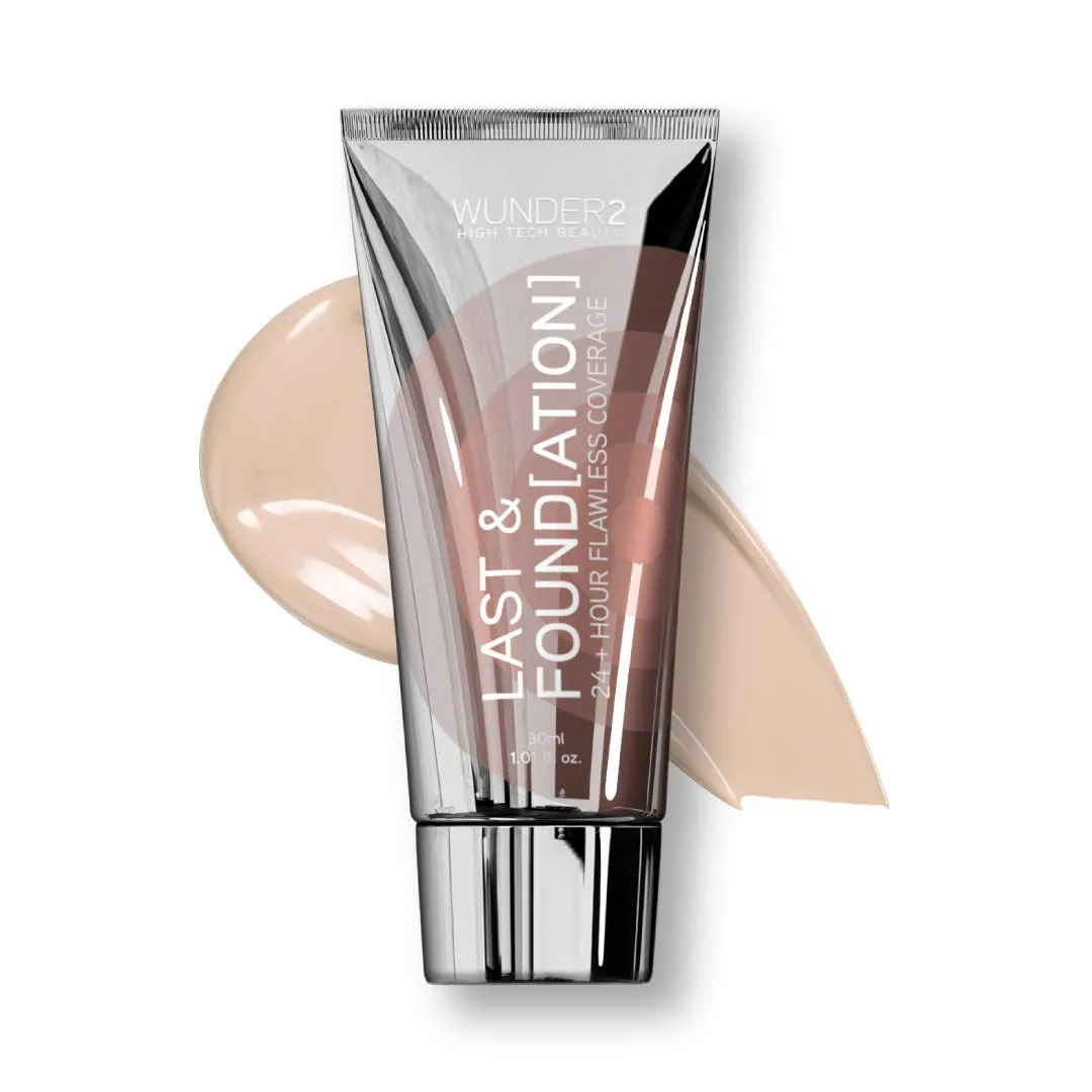 WUNDERBROW Full Coverage Foundation, Last & Found[ation] – Buildable Full Coverage Liquid Foundation For 24  Hours Wear – Long Lasting, Waterproof, Porcelain