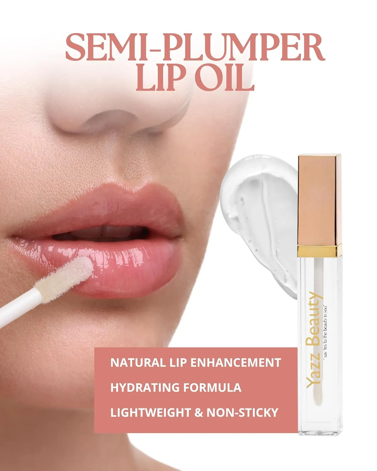 YazzBeauty 3-in-1 Lip Plumper Kit – Long-Lasting Nude Lip Liner and Lipstick Combo and Hydrating, Volumizing Lip Plumper Gloss - Complete Lip Makeover to Start Your Day