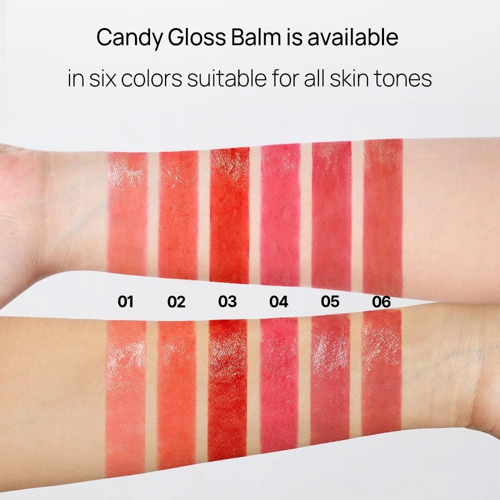 YNM Candy Gloss Balm (04 PEONY BERRY, 3g) ( 9 colors) K-beauty, Tinted, Color Lipstick Balm, Glossy, Moisture, korean, Jello lips, Non-Sticky and Long-lasting