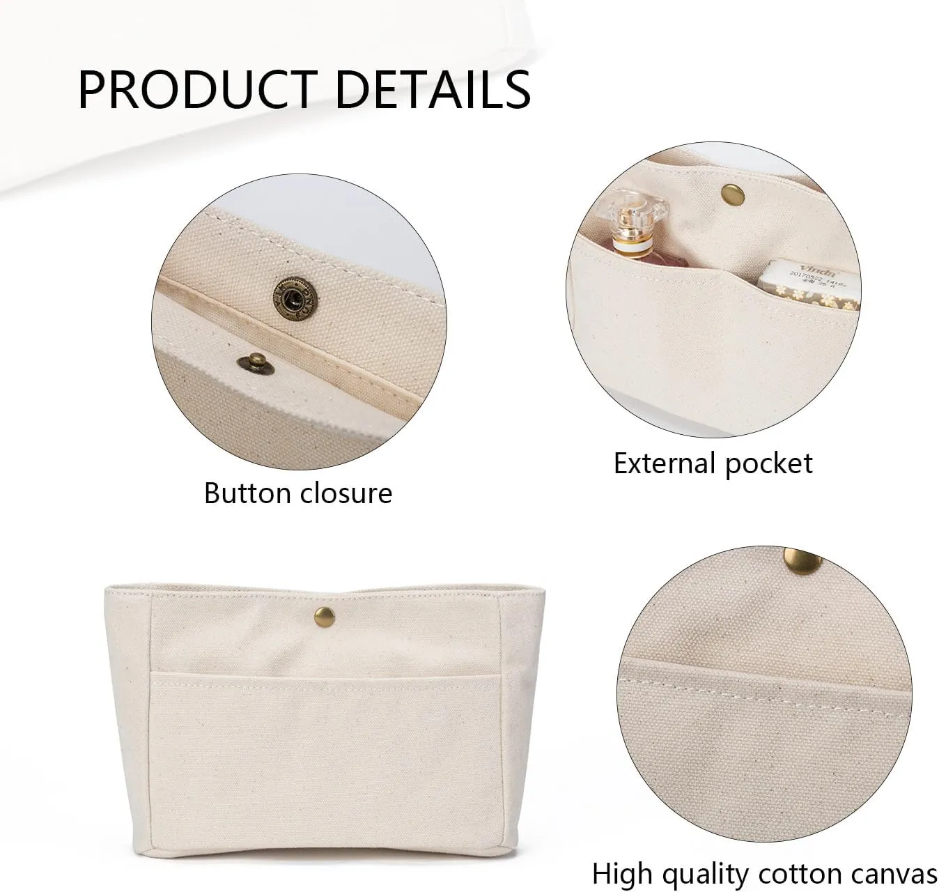 YONEBN waterproof Storage Bag Lightweight Large Capacity nylon Bag Inner Bag Handbag Organizer