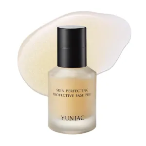 YUNJAC Skin Perfecting Protective Base Prep (1.35 fl oz) - Grip Primer, Skin Perfecting Korean Makeup Base. Silicone Free Serum texture Base for Glowing and Long-Lasting Makeup
