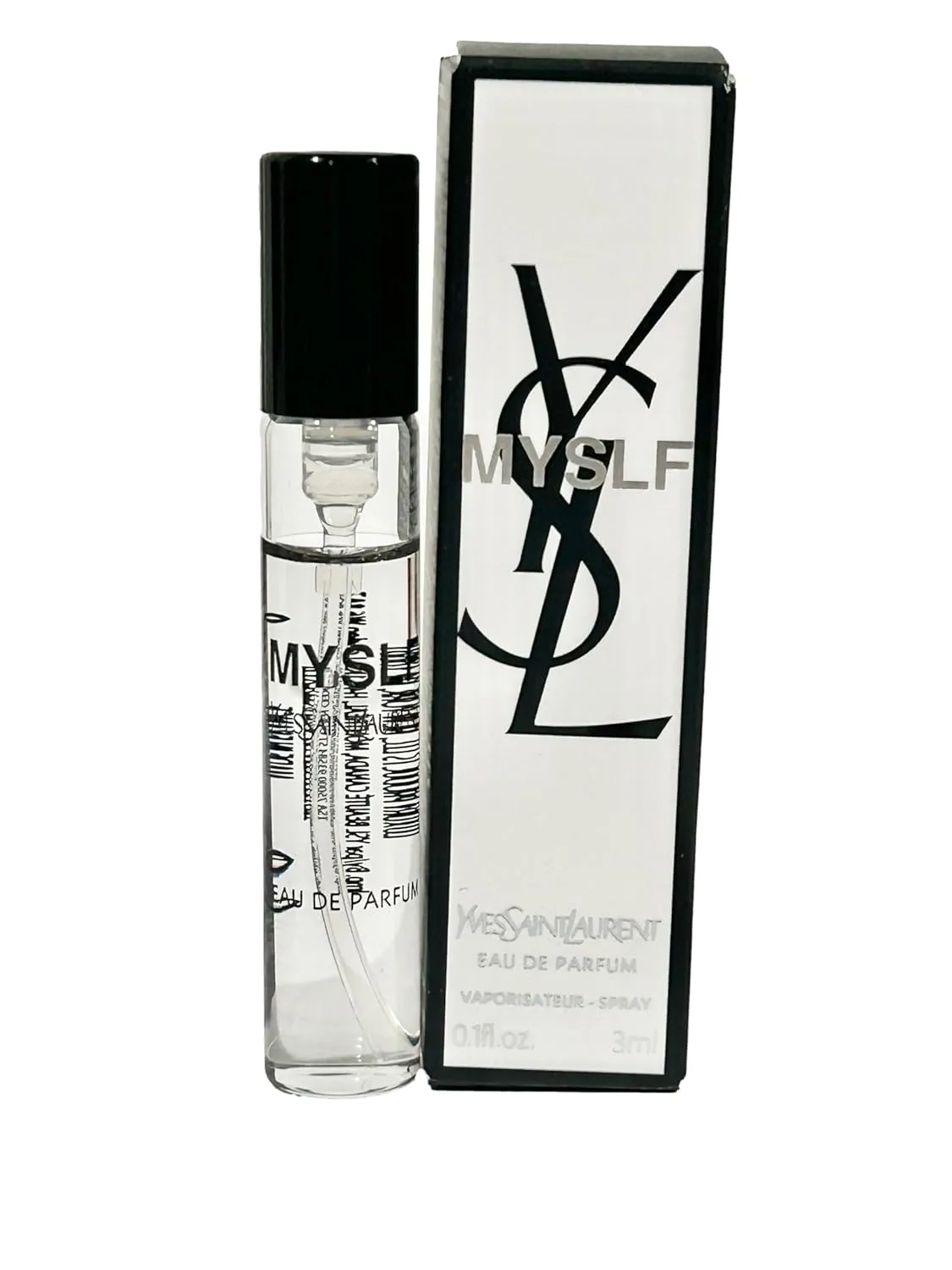 YVES SAINT LAURENT YSL Men MYSLF SPRAY Perfume MINI SMALL TRAVEL SIZE 3 ml / 0.1 Fl oz, Black