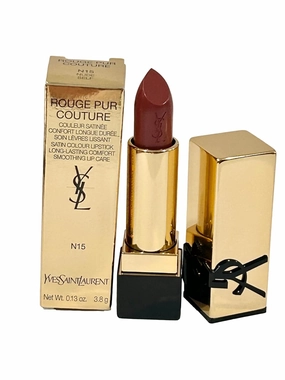 YVES SAINT LAURENT Rouge Pur Couture Satin Lipstick # N15 NUDE SELF YSL Lipstick Women 0.13 oz / 3.8 g