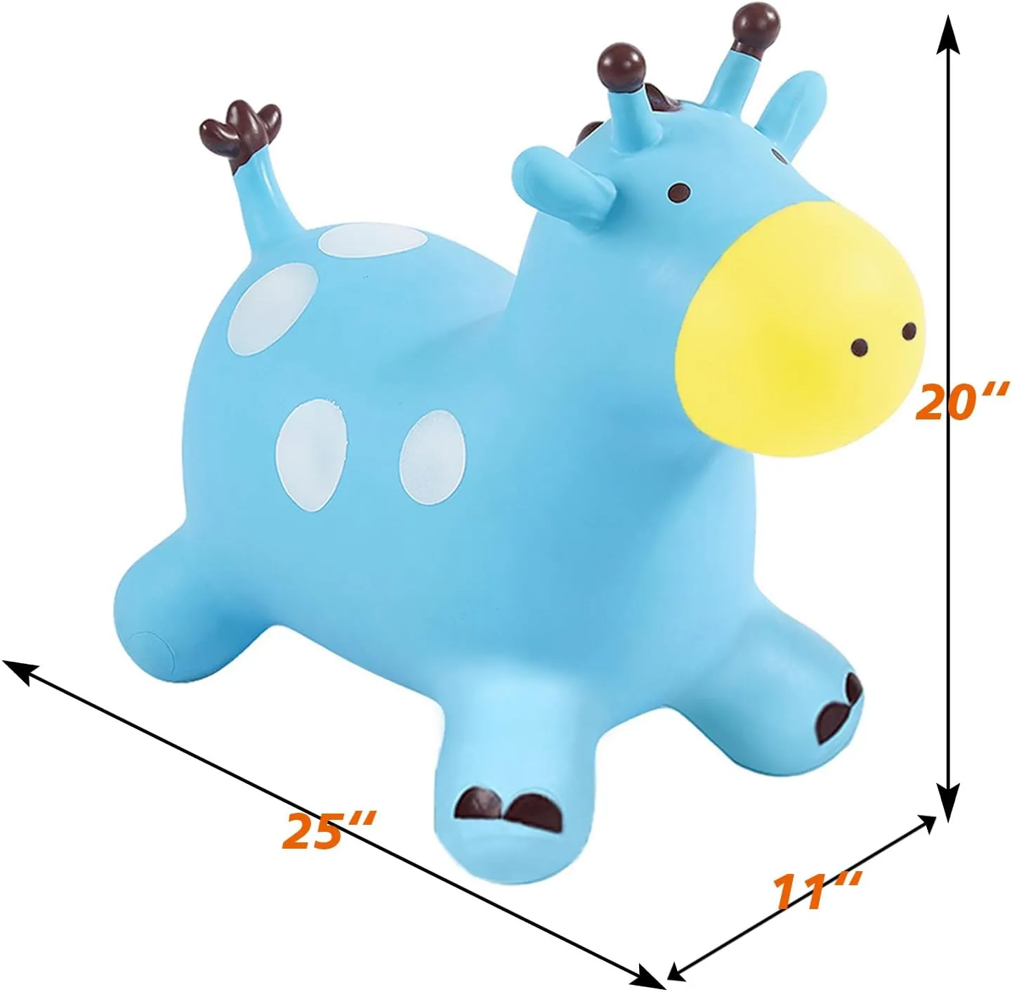 ZHUYNXIR Inflatable Bouncy Hopper Toy,Kid Jumping Horse Toy, Kid Favorite Jumping Toy.Perfect for Birthday, Bouncy Horse Brown.
